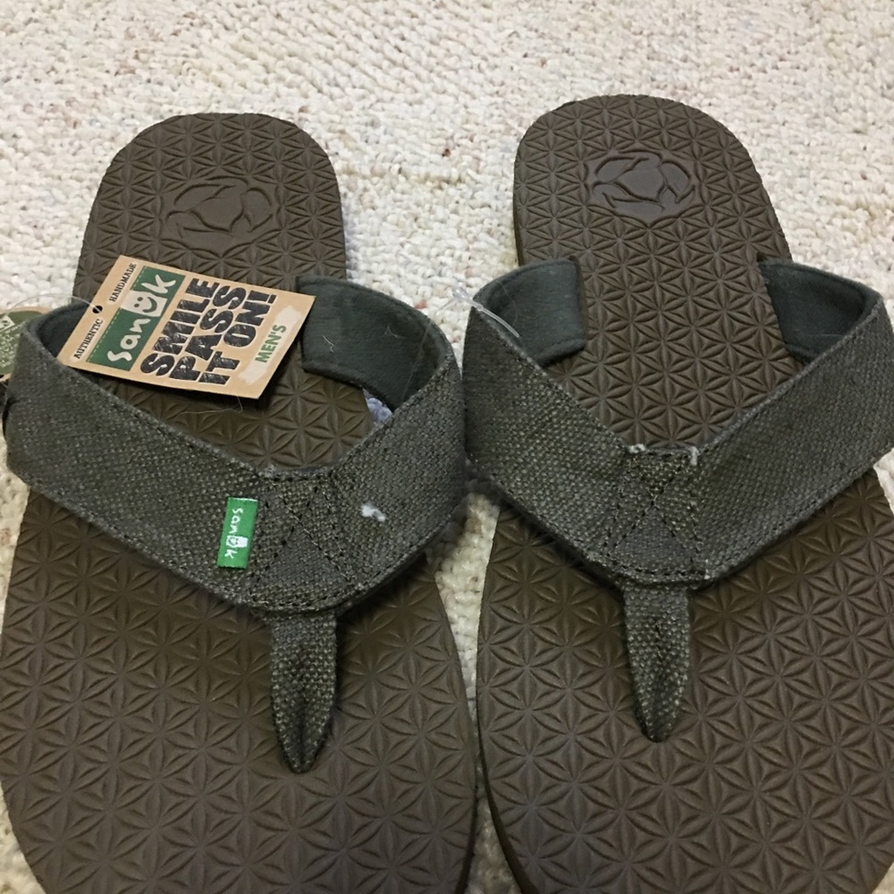 Men’s Rasta Didgeridude Flip Flops NWT